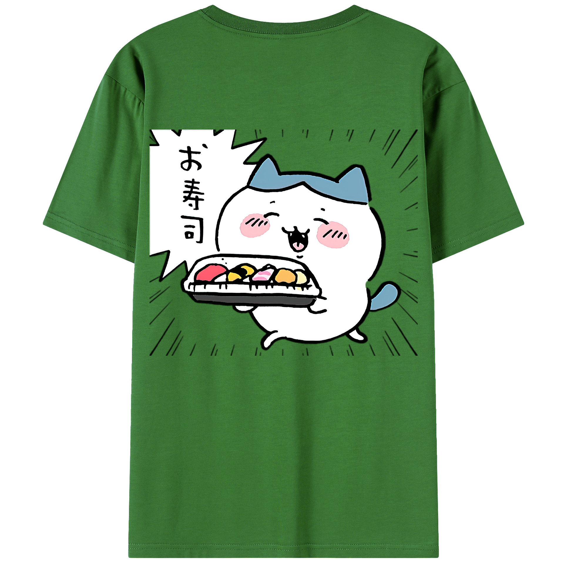 （画像用） ちいかわ ハチワレ Chii-kawa hachiware レディース半袖Tシャツ(バックプリント)
